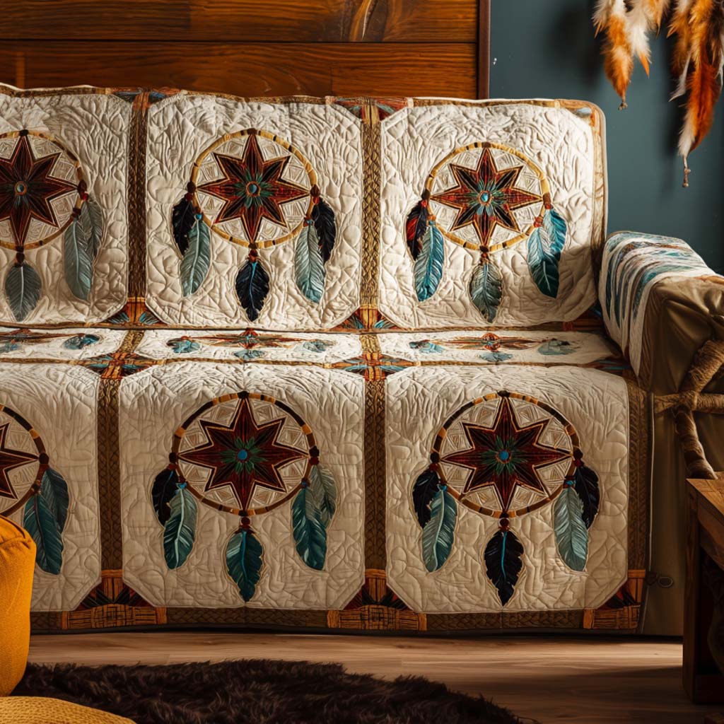 Quilted Sofa Cover Wild Harmony – Non-Slip