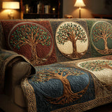 Quilted Sofa Cover with Tree and Roots NCU0TV572