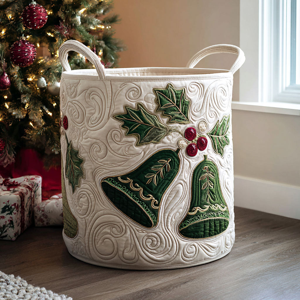 Quilted laundry basket with Christmas design NCU0QN032