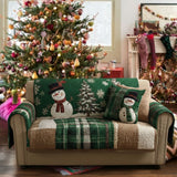 Quilted Sofa Cover Festive Fir Nights – Non-Slip