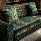 Quilted Sofa Cover with Evergreens NCU0PT9770