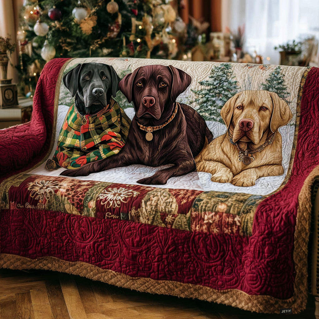 Quilted Sofa Cover Labrador Retriever