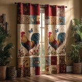 Quilted Farm Chicken Pattern Curtains NCU0XD2106