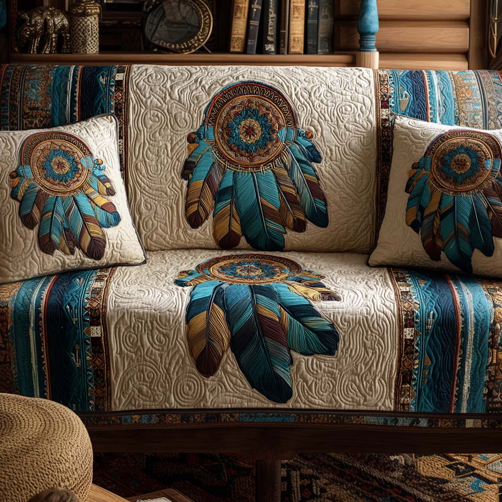 Quilted Sofa Cover Wild Harmony – Non-Slip