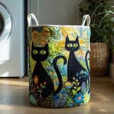 Quilted laundry basket with cats NCU0PTT1168