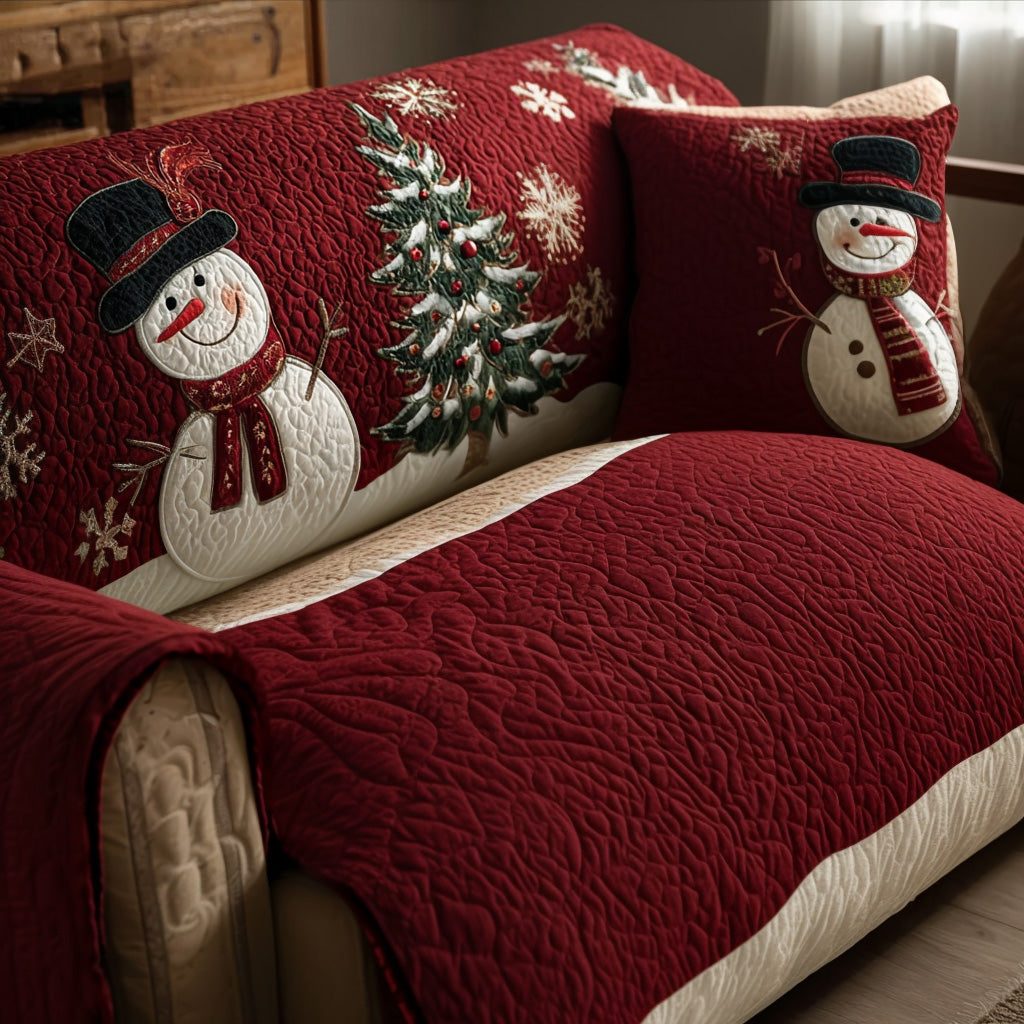Quilted Sofa Cover Festive Nights with Stars