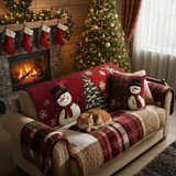 Quilted Sofa Cover Festive Golden Nights