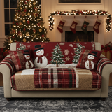 Quilted Sofa Cover Festive Golden Nights