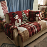 Quilted Sofa Cover Festive Golden Nights