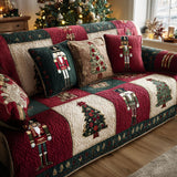 Quilted sofa cover with Christmas pattern NCU0TV1134
