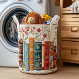 Quilted Laundry Basket — Floral Pattern