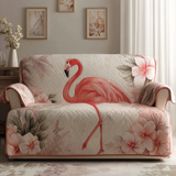 Quilted Sofa Cover Breeze Among the Flamingos