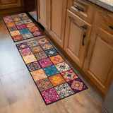 Non-slip kitchen rug with delicate flowers NCU0DK11082