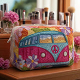 Quilted beauty case with floral camper NCU0PT9427