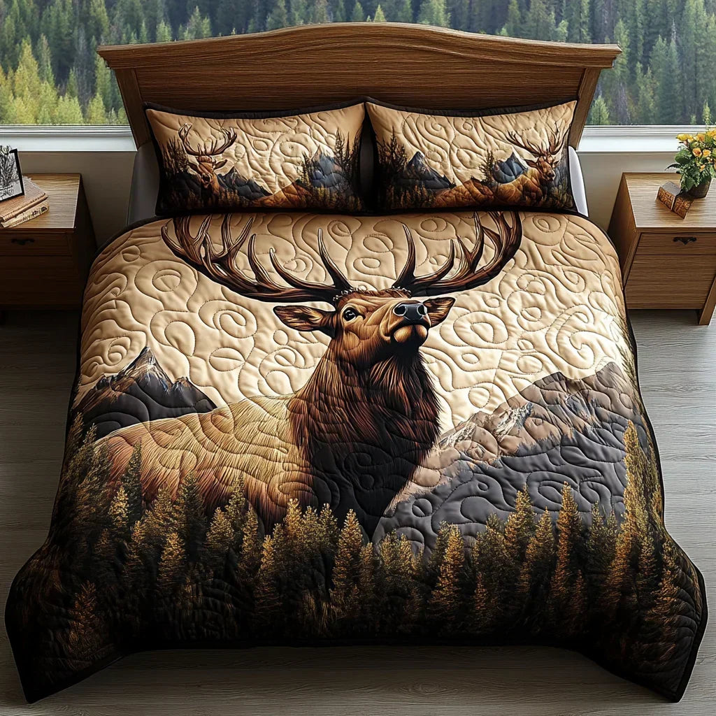 Quilted Cover Set - Woodland Animals