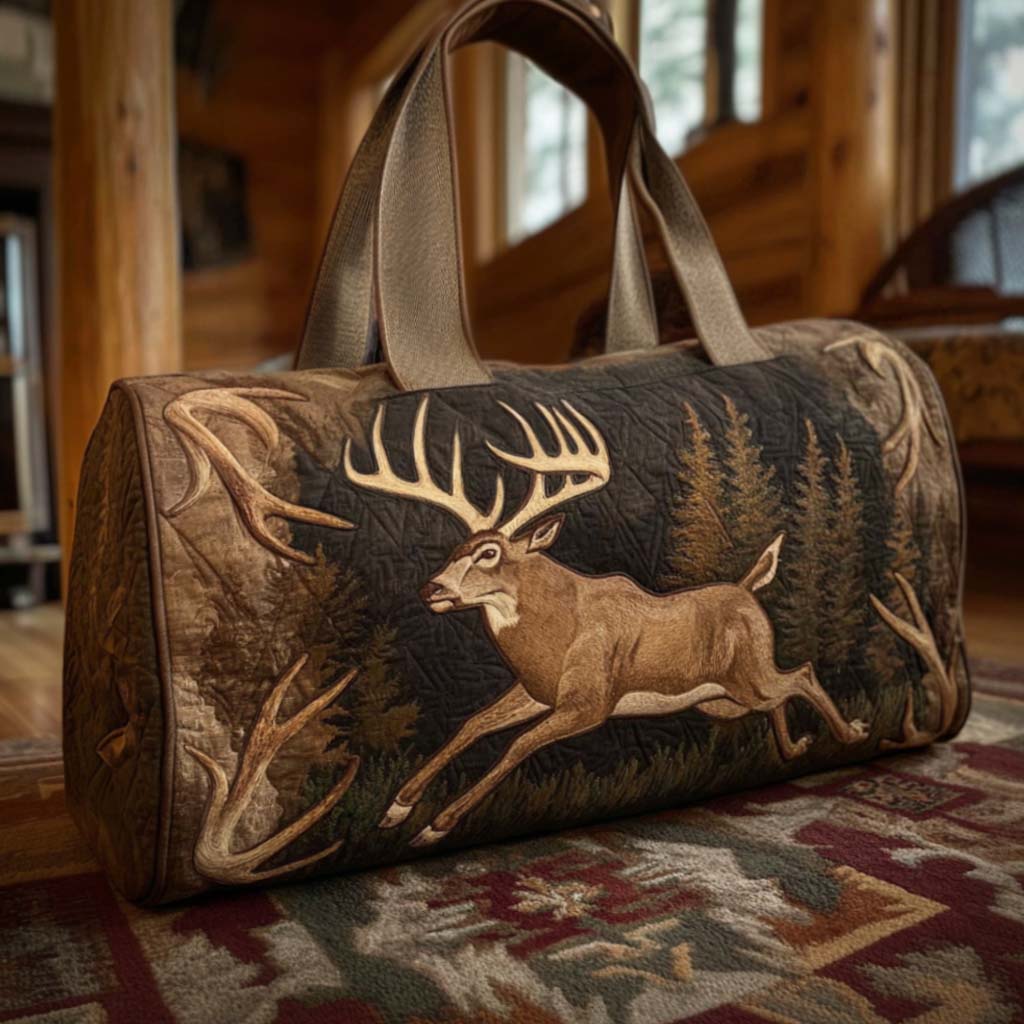 Quilted Travel Bag with Deer NCU0VT279