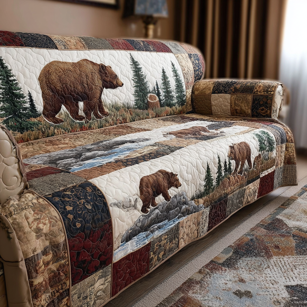 Quilted Bear Sofa Cover