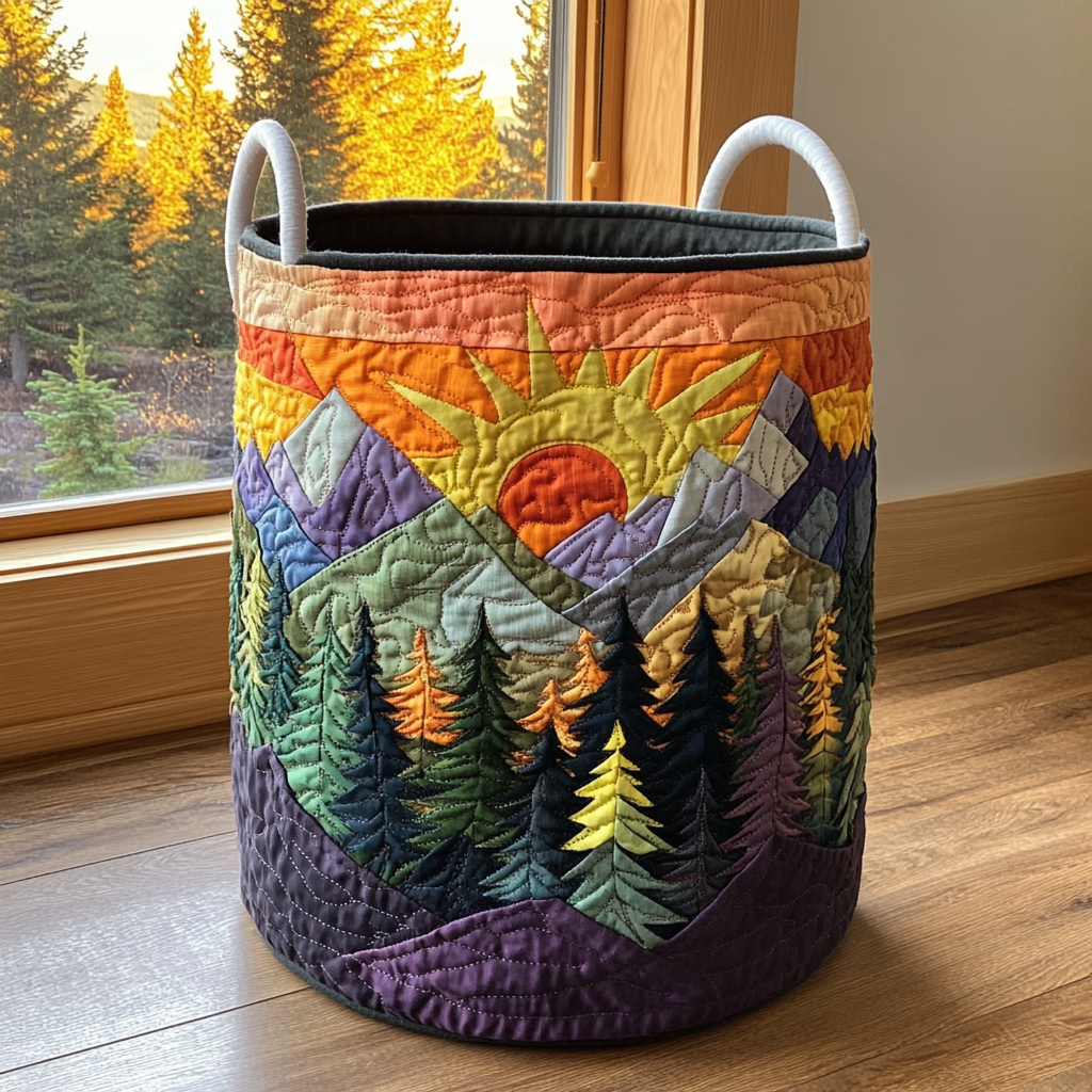 Quilted Laundry Basket — Sun