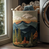 Quilted Laundry Basket — Forest Light