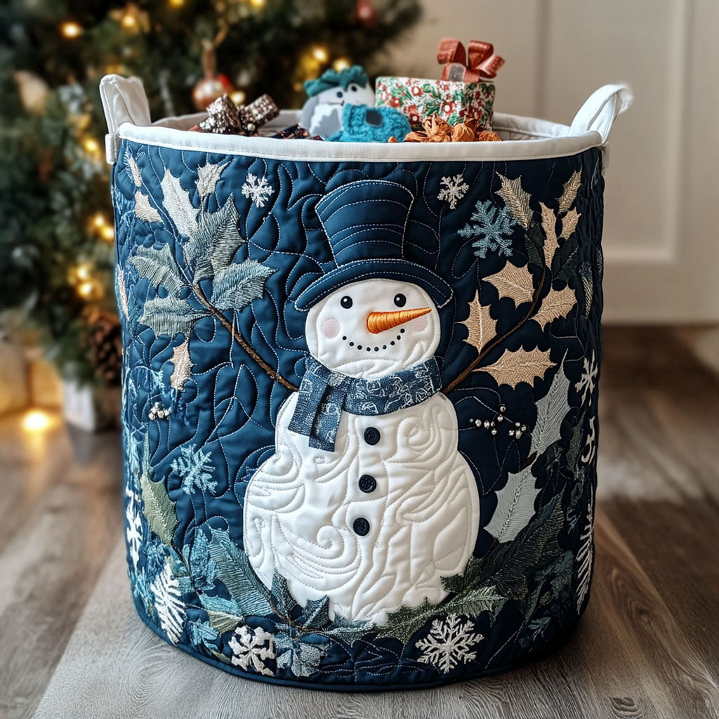 Quilted laundry basket with Christmas design NCU0QN032