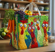 Cheeky Chicken Quilted Shopping Bag GFTOMA9205