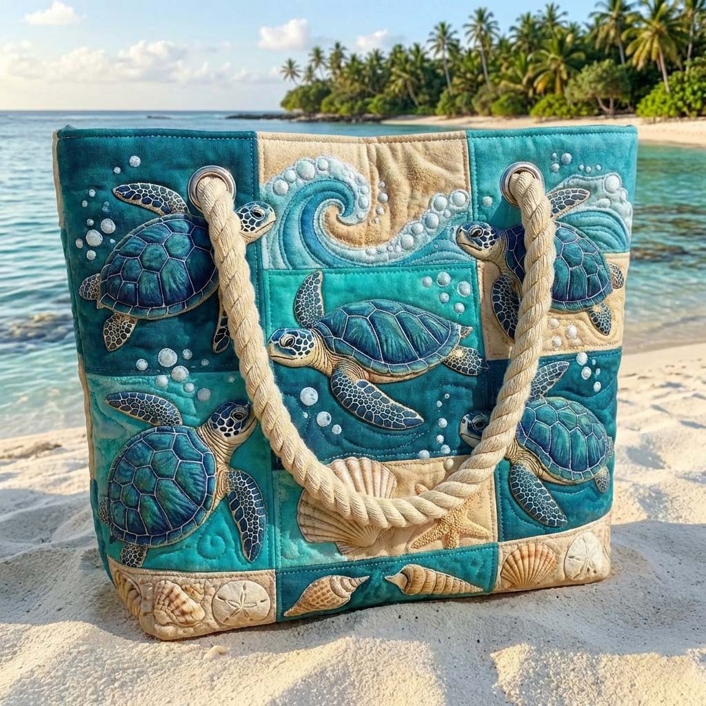 Beach Bag Patchwork Turtle Bay – Spacious and Lightweight