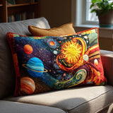 Quilted cushion cover with galactic peace path NCU0PT9905