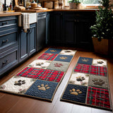Non-slip kitchen rug with paw print NCU0NT11386