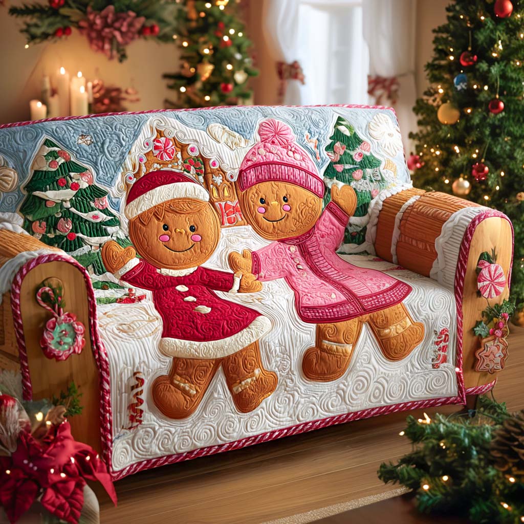 Quilted Sofa Cover Winter Story Among Lovers
