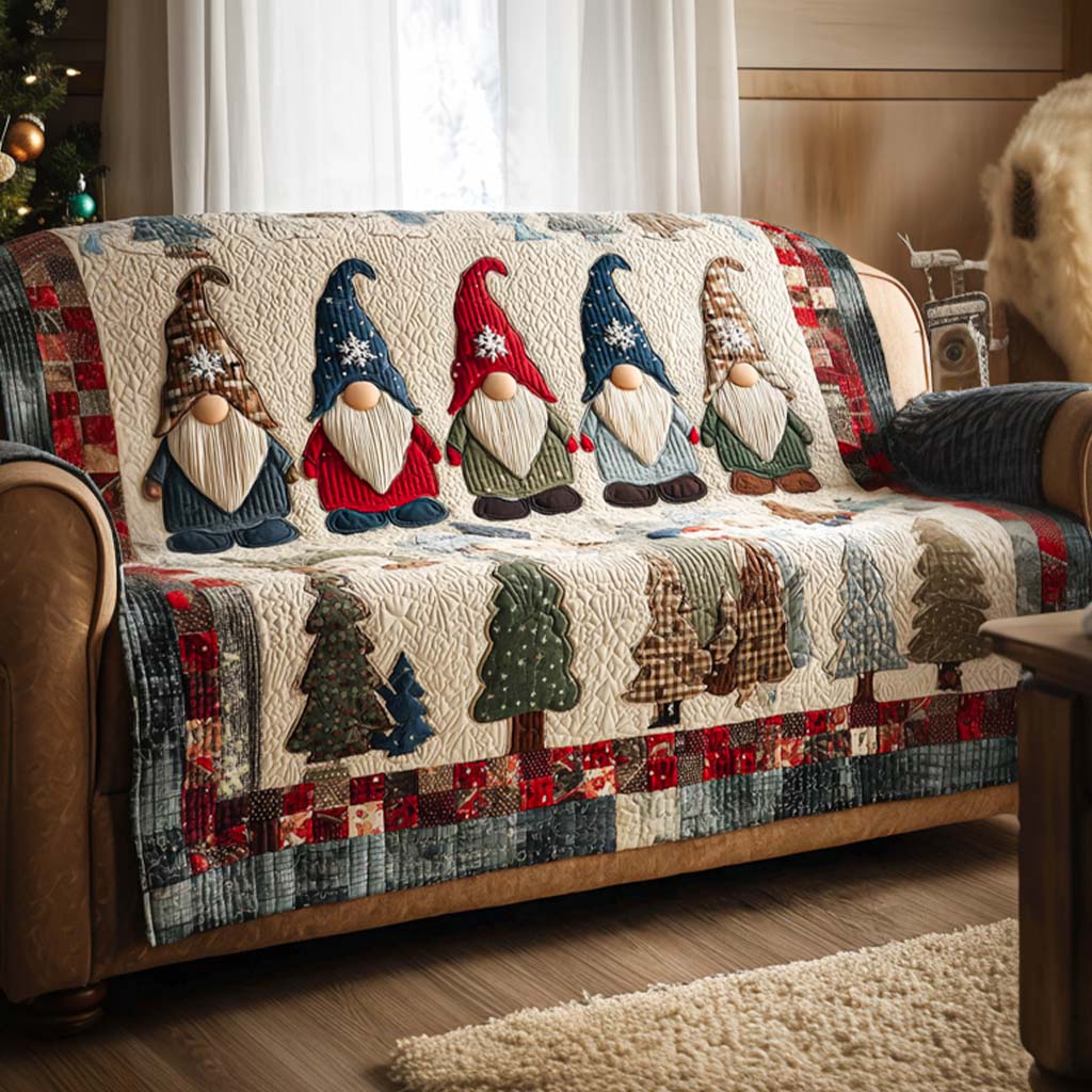 Quilted Sofa Cover Friends in the Snow
