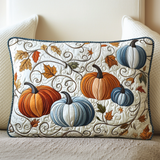 Quilted cushion cover with golden pumpkins NCU0NT8857