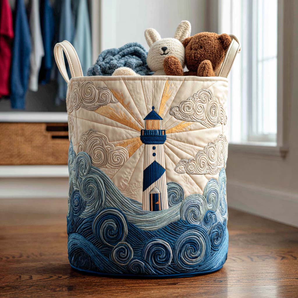 Quilted Laundry Basket — Lighthouse