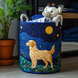 Quilted Laundry Basket — Golden Retriever