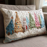 Quilted cushion cover with tree and golden garland NCU0PT9111