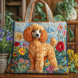 Golden Meadow Poodle Tote Bag