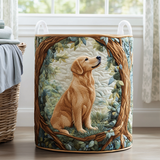 Quilted Laundry Basket with Golden Retriever NCU0DDK840