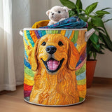 Quilted laundry basket with Golden Retriever NCU0QN013