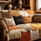 Quilted Sofa Cover with Golden Cat NCU0TV808