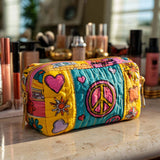 Quilted beauty case with retro patchwork NCU0XD875