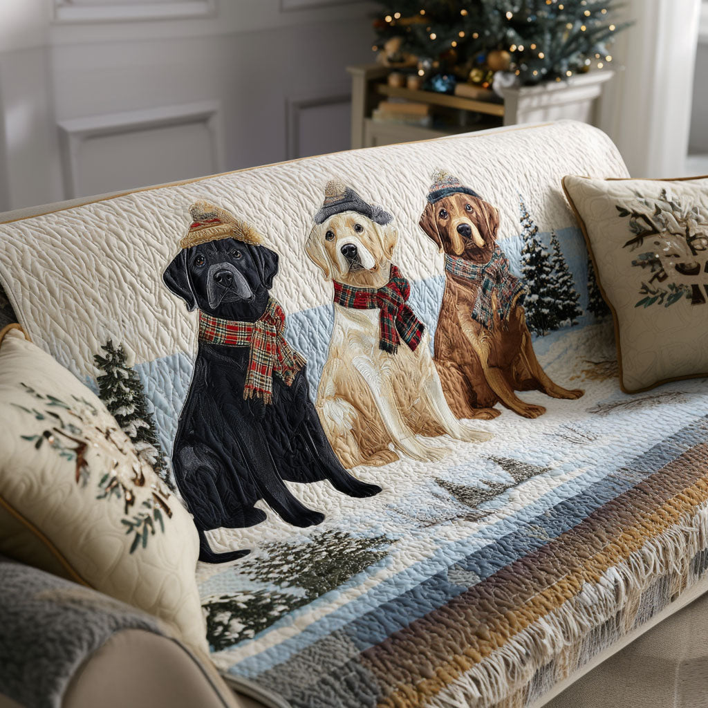Quilted Sofa Cover Labrador Retriever