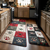 Non-slip Kitchen Mat with Paw Print NCU0NT11387