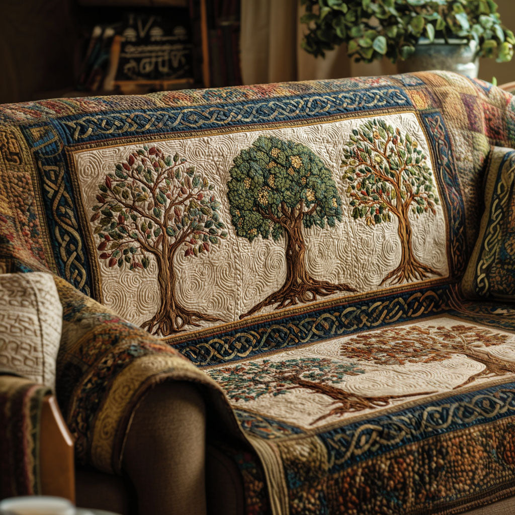 Quilted Sofa Cover Tree of Life – Durable