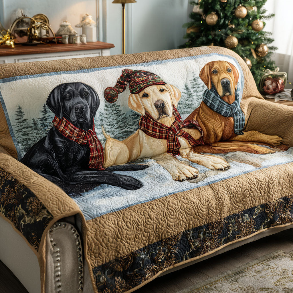 Quilted Sofa Cover Labrador Retriever