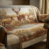 Quilted Sofa Cover Hidden Deer