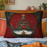 Quilted cushion cover with Christmas lights NCU0DK9831