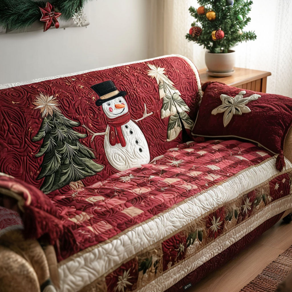 Quilted Sofa Cover Starry Festive Nights
