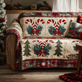 Quilted Sofa Cover Festive Spirit