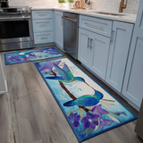Non-slip kitchen rug with delicate hummingbird NCU0DK11059