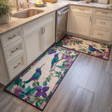 Non-slip kitchen rug with hummingbirds and a light atmosphere NCU0DK11064