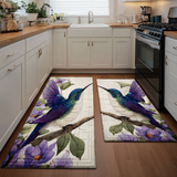 Non-slip kitchen rug with delicate hummingbird NCU0DK10911